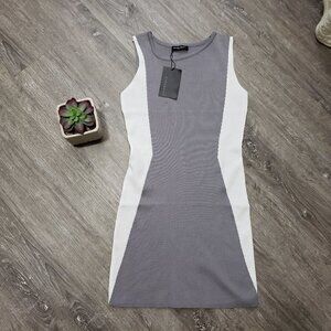 Zara Basic Colour Block Sweater Knit Bodycon Dress